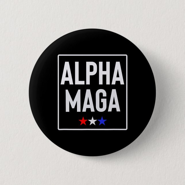 Alpha Mega Trump 2024 Election Design  2 Inch Round Button (Front)