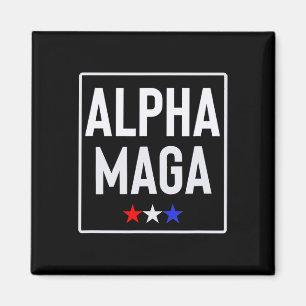 Alpha Mega Trump 2024 Election Design  Magnet