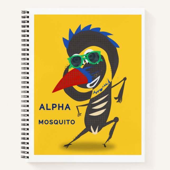 Alpha Mosquito  Notebook (Front)