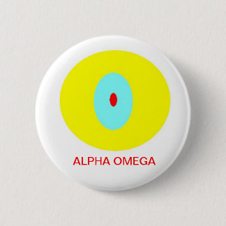 Alpha Omega 2 Inch Round Button
