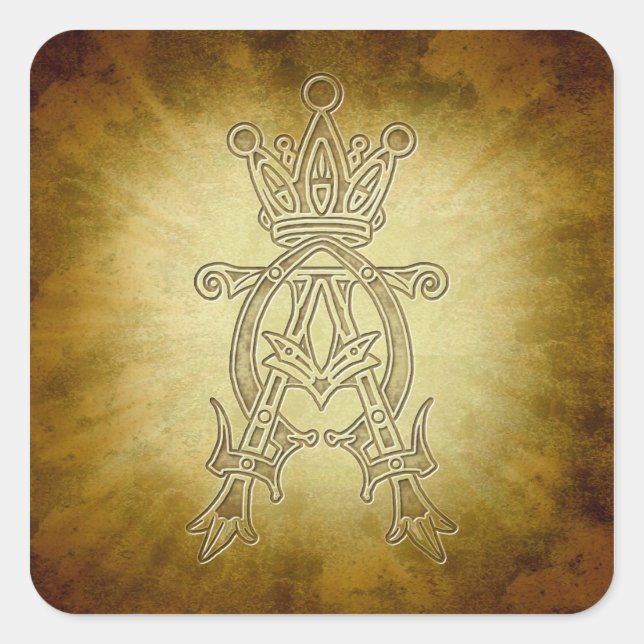 Alpha Omega King of Kings Design Square Sticker (Front)