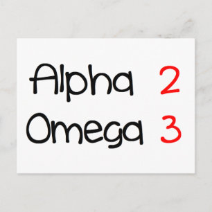 alpha omega postcard
