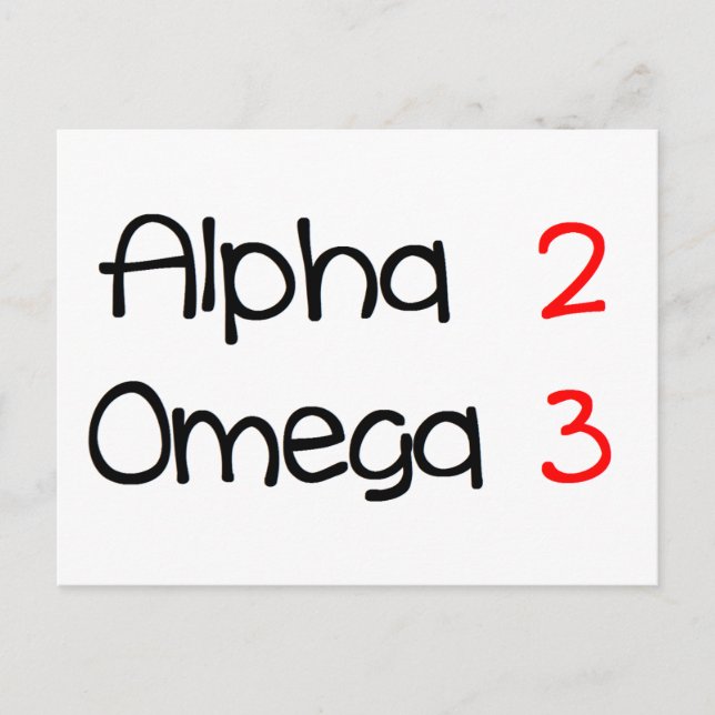 alpha omega postcard (Front)