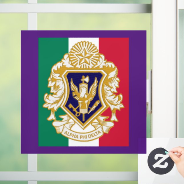 Alpha Phi Delta 8" x 8" Window Cling (Home)