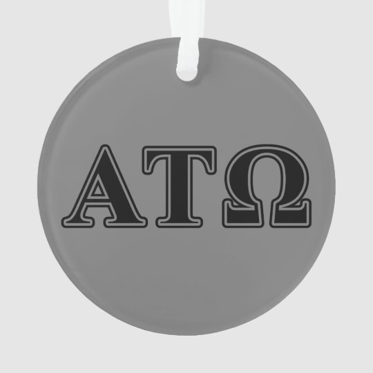 Alpha Tau Omega Black Letters Ornament Zazzleca