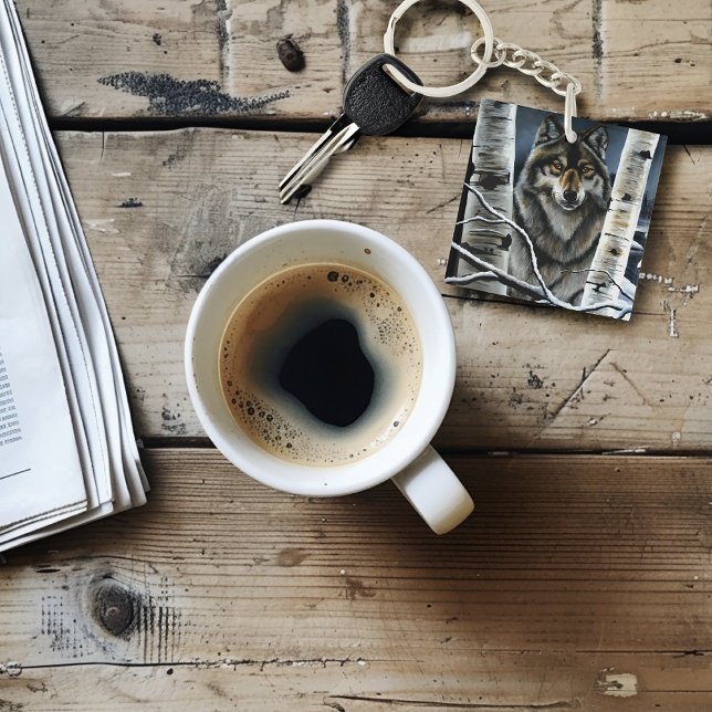 Alpha Timber Wolf Poplar Trees Keychain (Creator Uploaded)