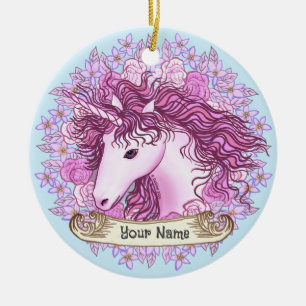 Alpha Unicorn Ceramic Ornament
