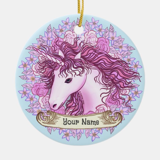 Alpha Unicorn  Ceramic Ornament (Front)