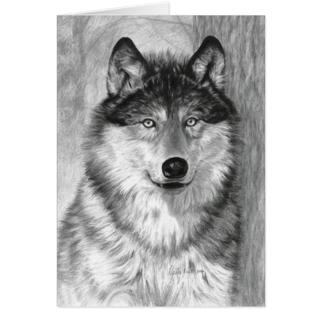 Alpha Wolf Blank Card (Front)