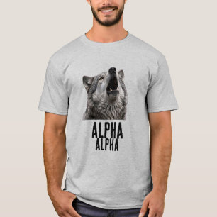 ALPHA Wolf Howling - Tough Grey Wolf Al T-Shirt