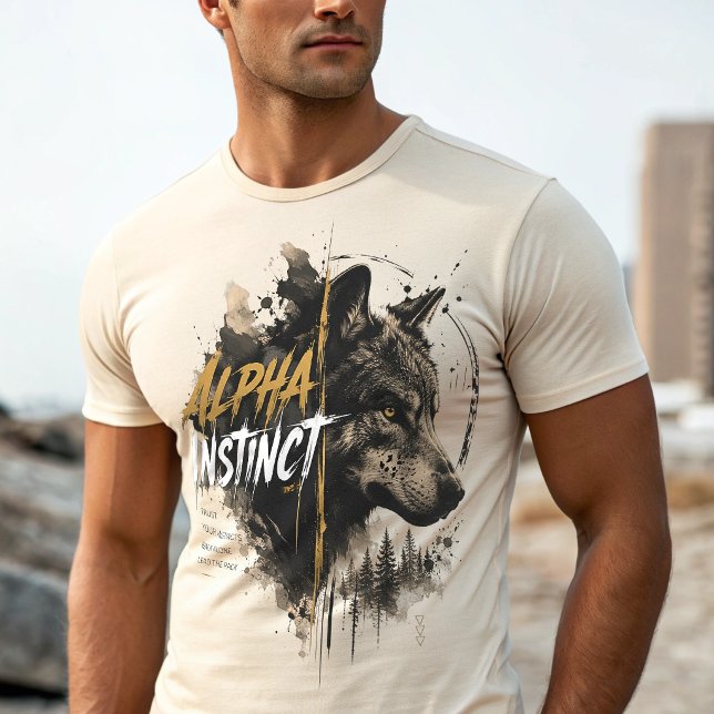 Alpha Wolf T-Shirt – Trust Your Instincts Lone  (Creator Uploaded)