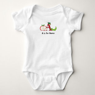 Alphabet A tee for boys - add your name
