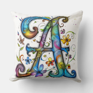 Alphabet "A" throw pillow