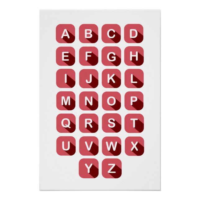 alphabet abc classroom decor Glossy Poster (Front)