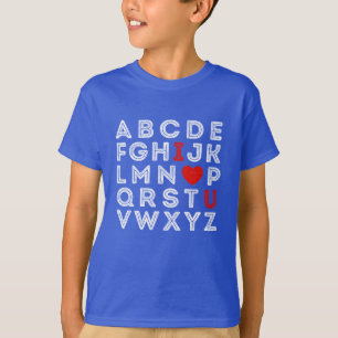 Alphabet ABC I Love You T-Shirt