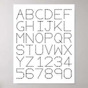 Alphabet and Number  Poster