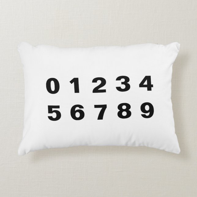 Alphabet and Numbers Accent Pillow (Front)