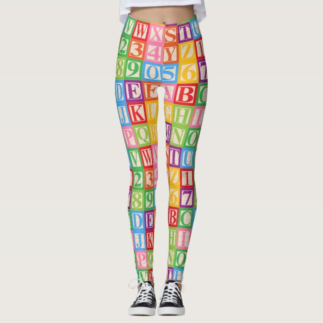 Alphabet and Numbers Leggings (Front)