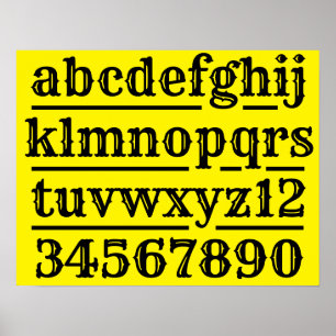 Alphabet and Numerals Chart