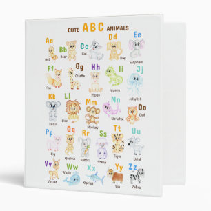 Alphabet Animal ABC Cute animals  Binder