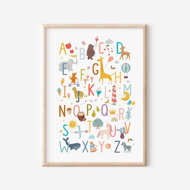 Alphabet Animal ABC Poster Print (Creator Uploaded)