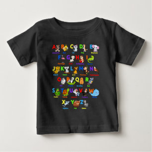 Alphabet Animal ABCs Learning  Baby T-Shirt