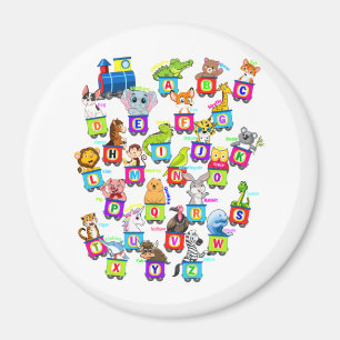 Alphabet Animal ABCs Learning Circle Magnet