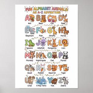 Alphabet animals poster