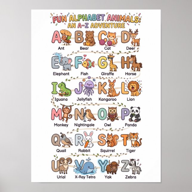 Alphabet animals poster (Front)