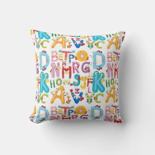 Alphabet Aventures Enfants Lancer Oreiller