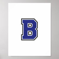 Alphabet B in Blue Colour