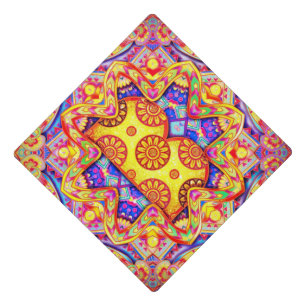 Alphabet B mandala Graduation Cap Topper