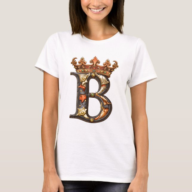Alphabet b with crown T-Shirt (Front)