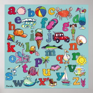 Alphabet Beach - affiche