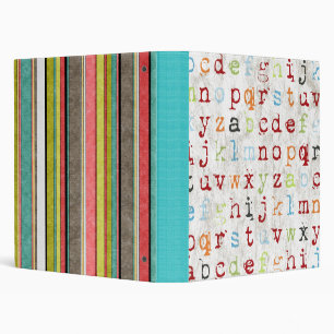 Alphabet Binder Abc's and Stripes