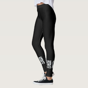 Alphabet Black White Leggings
