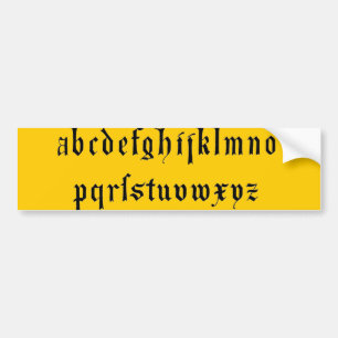 Alphabet Bumper Sticker