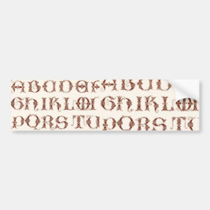 Alphabet  Bumper Sticker