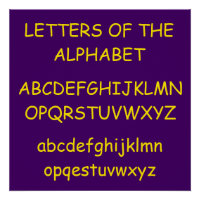 Alphabet by Janz Purple ABCs