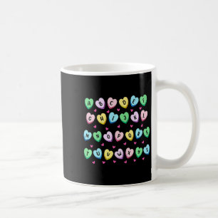 Alphabet Candy Heart Love Valentines Day Teacher  Coffee Mug