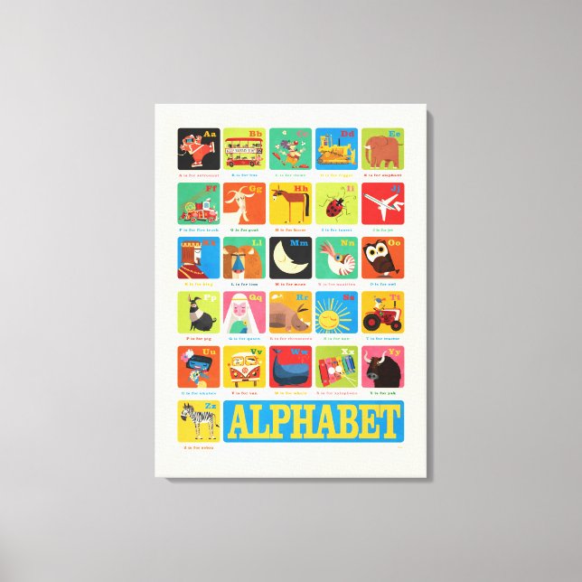 Alphabet Canvas Print (Front)