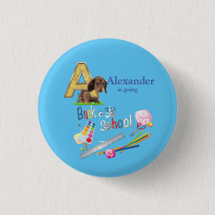 Alphabet Capitals Back to school 1 Inch Round Button