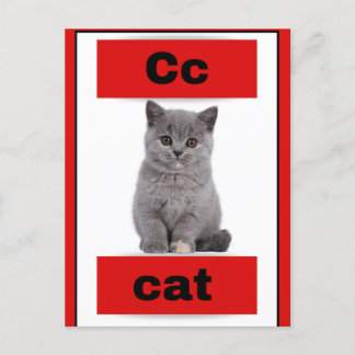 alphabet card(with real picture)Holiday Postcard