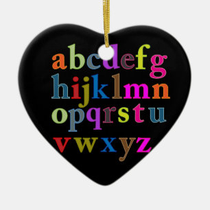Alphabet Ceramic Ornament