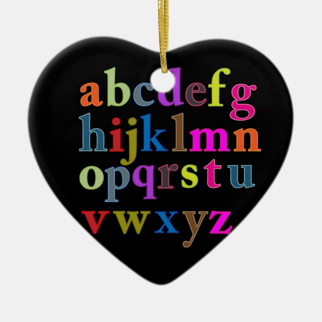 Alphabet Ceramic Ornament (Front)