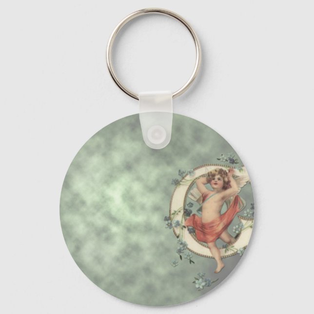 Alphabet Cherub Keychain (Front)