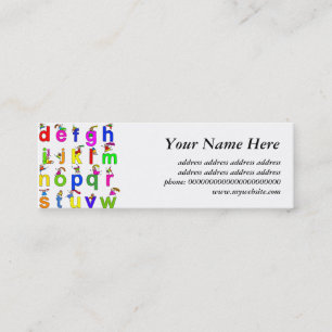 Alphabet Children Mini Business Card