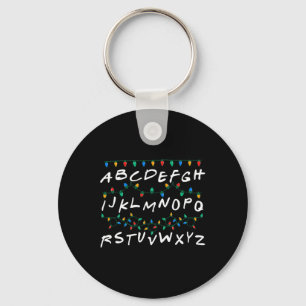 Alphabet Christmas Lights Family Matching Pyjamas  Keychain
