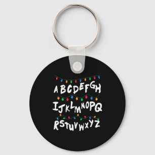 Alphabet Christmas Lights T Shirt Stranger Tee Gif Keychain