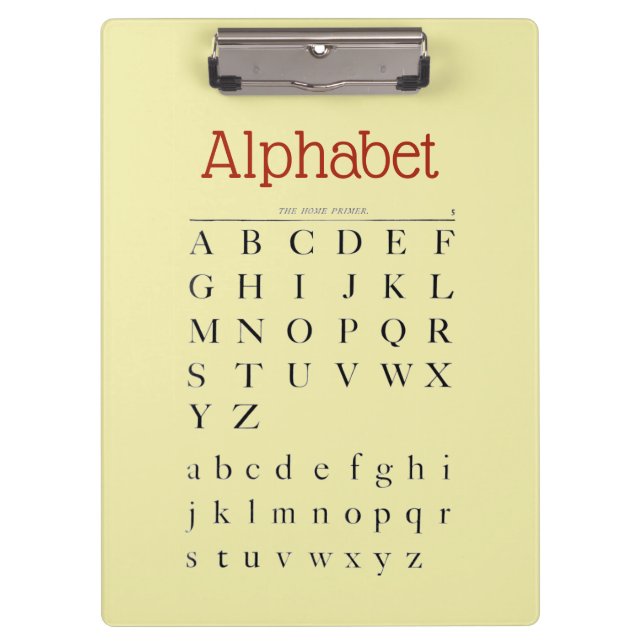 Alphabet Clipboard (Front)